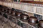 Bangkok Wat Pho, the 108 bowls where putting a coin in each will bring you good luck and a long life. 